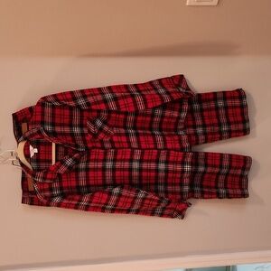Charter Club Women's Red & Black Plaid long Pajamas Size Medium